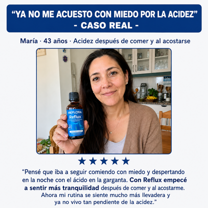 Reflora® | Alivio para la Acidez que Vuelve Después de Comer o al Acostarte